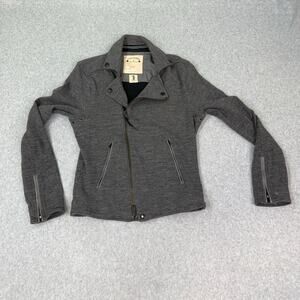 John Varvatos Converse Wool Coat Women's Small Gray Jacket Zip